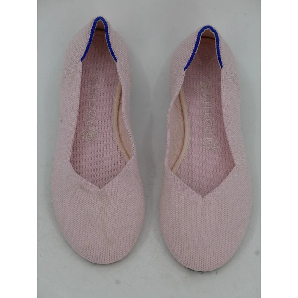 Rothy's Shoes Pink The Flat Knit Ballet Flats Slip On Comfort Womens Size 9.5